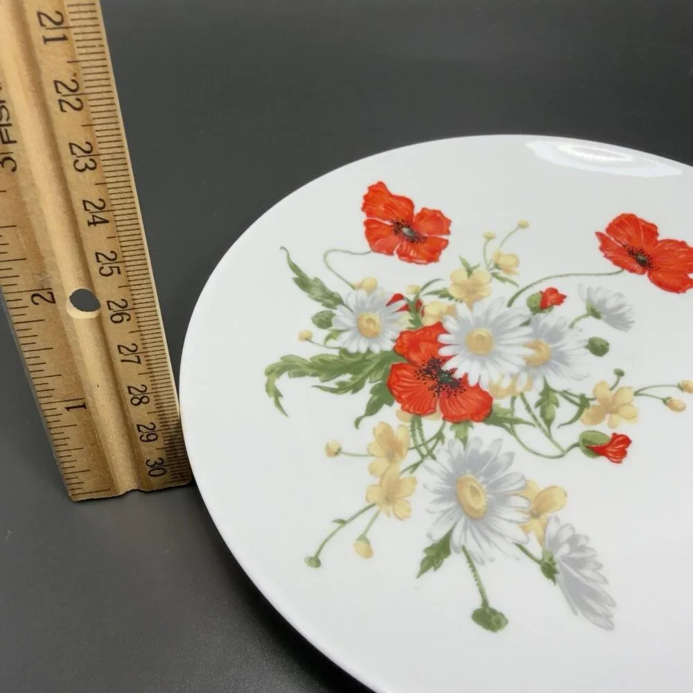 JL Menau Henneberg German Democratic Republic Dish Plate 7inch‎ Plates Set 3 VTG